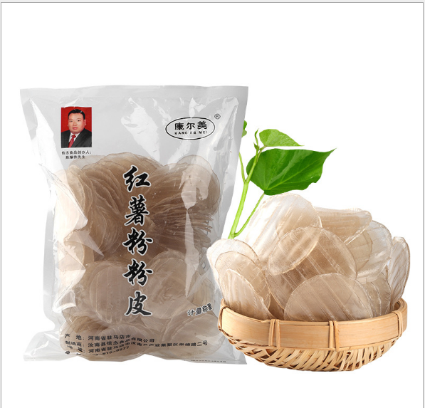 康尔美红薯粉皮地瓜粉圆形小圆粉皮拉皮火锅食材凉拌干货河南特产 